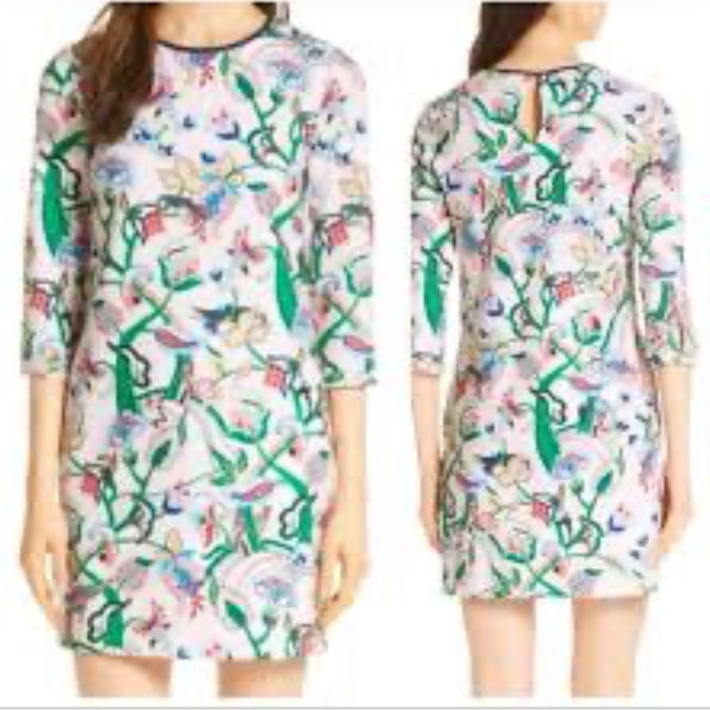 Ted Baker London Pink Floral Dress Women’s Size 4 - Picture 2 of 4
